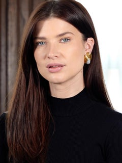 Van Cleef & Arpels - Orecchini con nodo vintage in oro 18 carati e platino con diamante