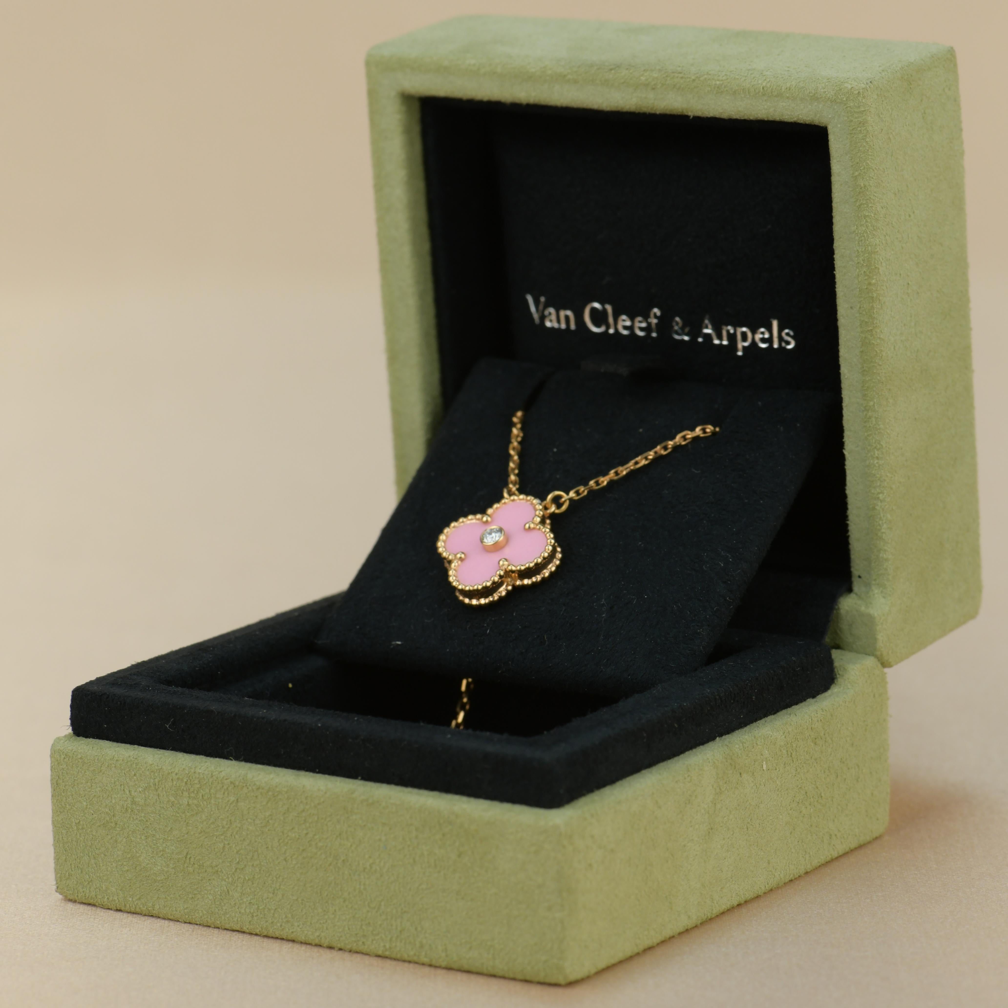 pink van cleef necklace