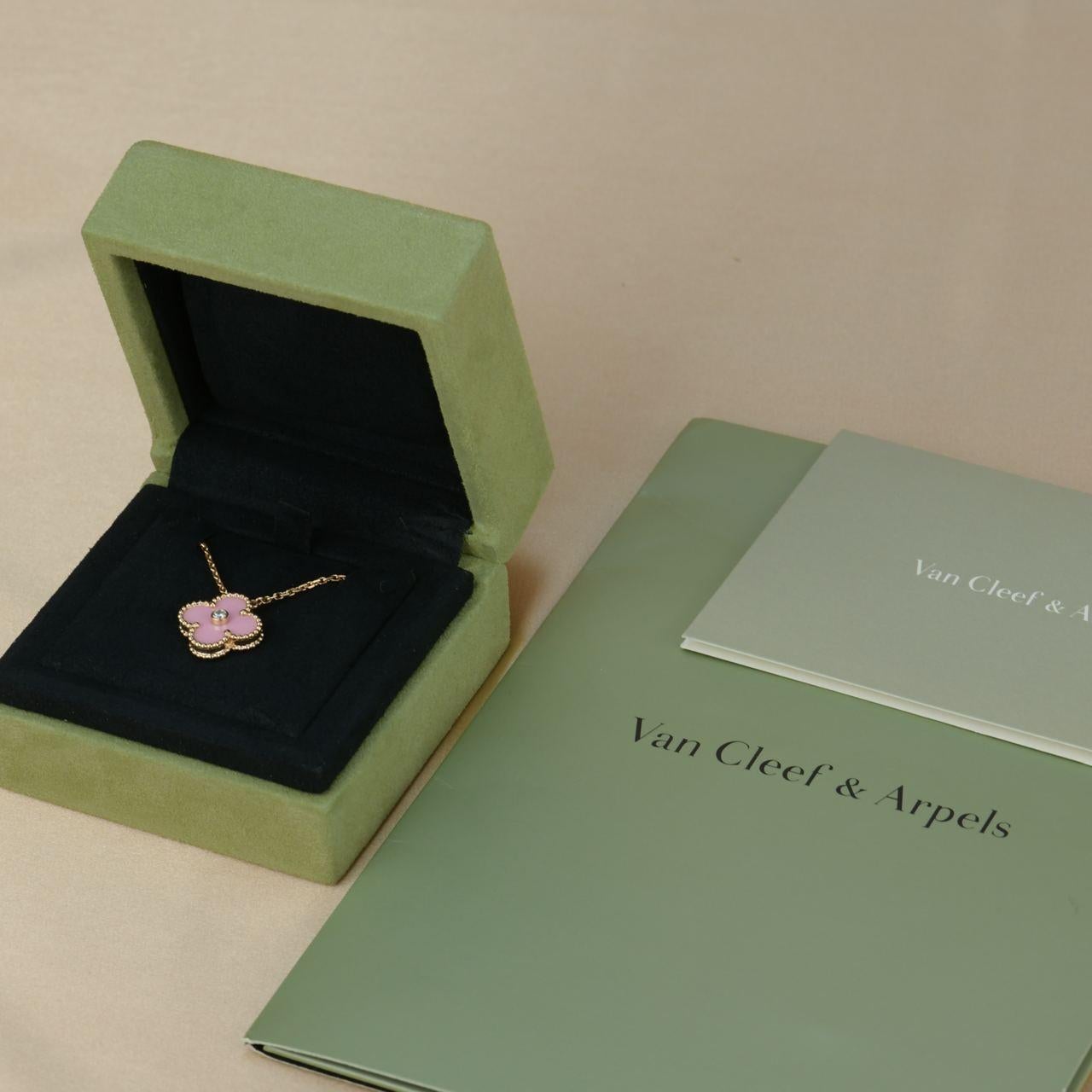 van cleef rose gold necklace