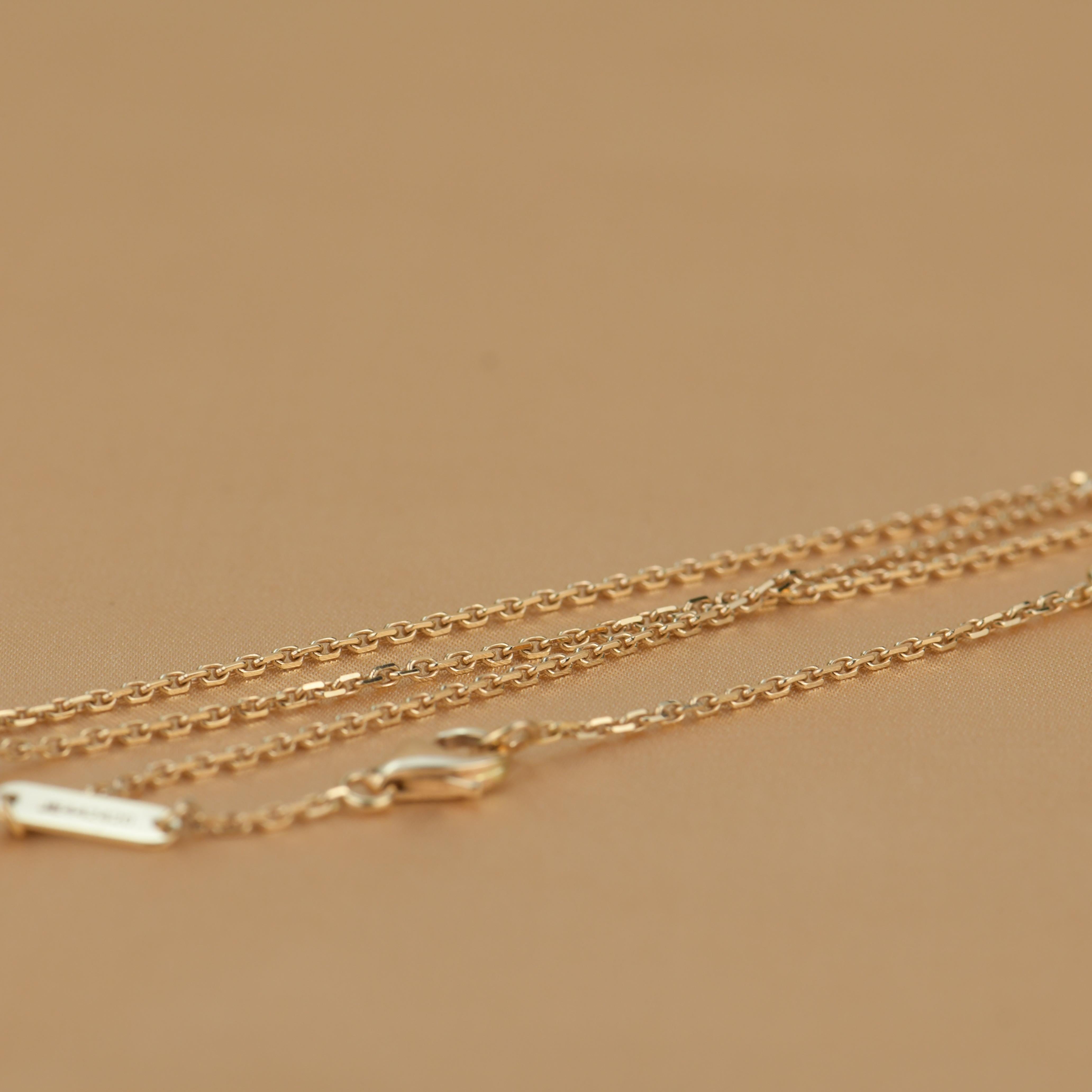 Women's or Men's Van Cleef & Arpels Diamond Porcelain Limited Edition Alhambra Rose Gold Necklace