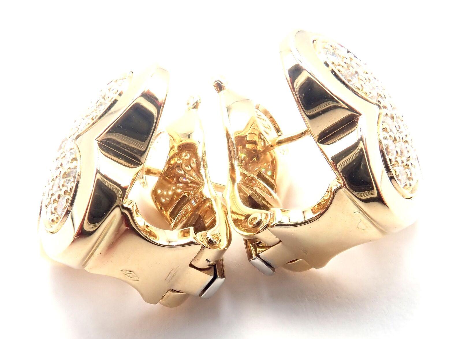 Van Cleef & Arpels Diamant-Ohrringe aus reinem Alhambra-Gelbgold mit Diamanten im Angebot 7