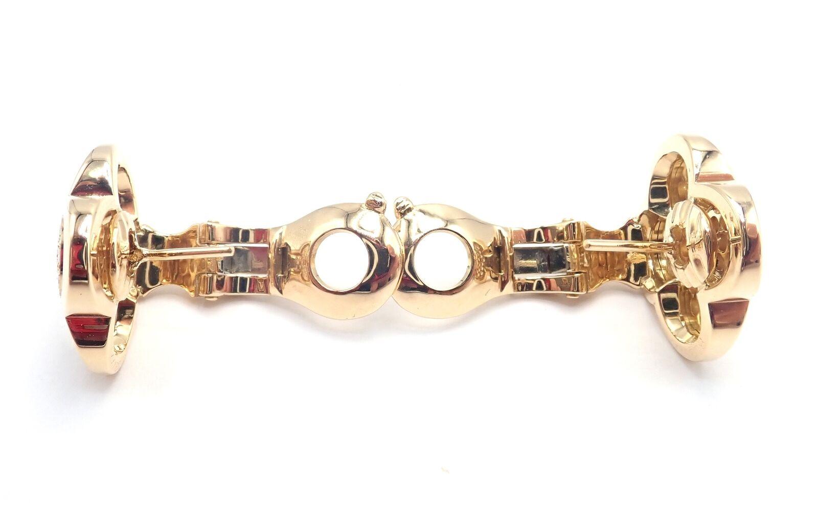 Van Cleef & Arpels Diamant-Ohrringe aus reinem Alhambra-Gelbgold mit Diamanten (Brillantschliff) im Angebot
