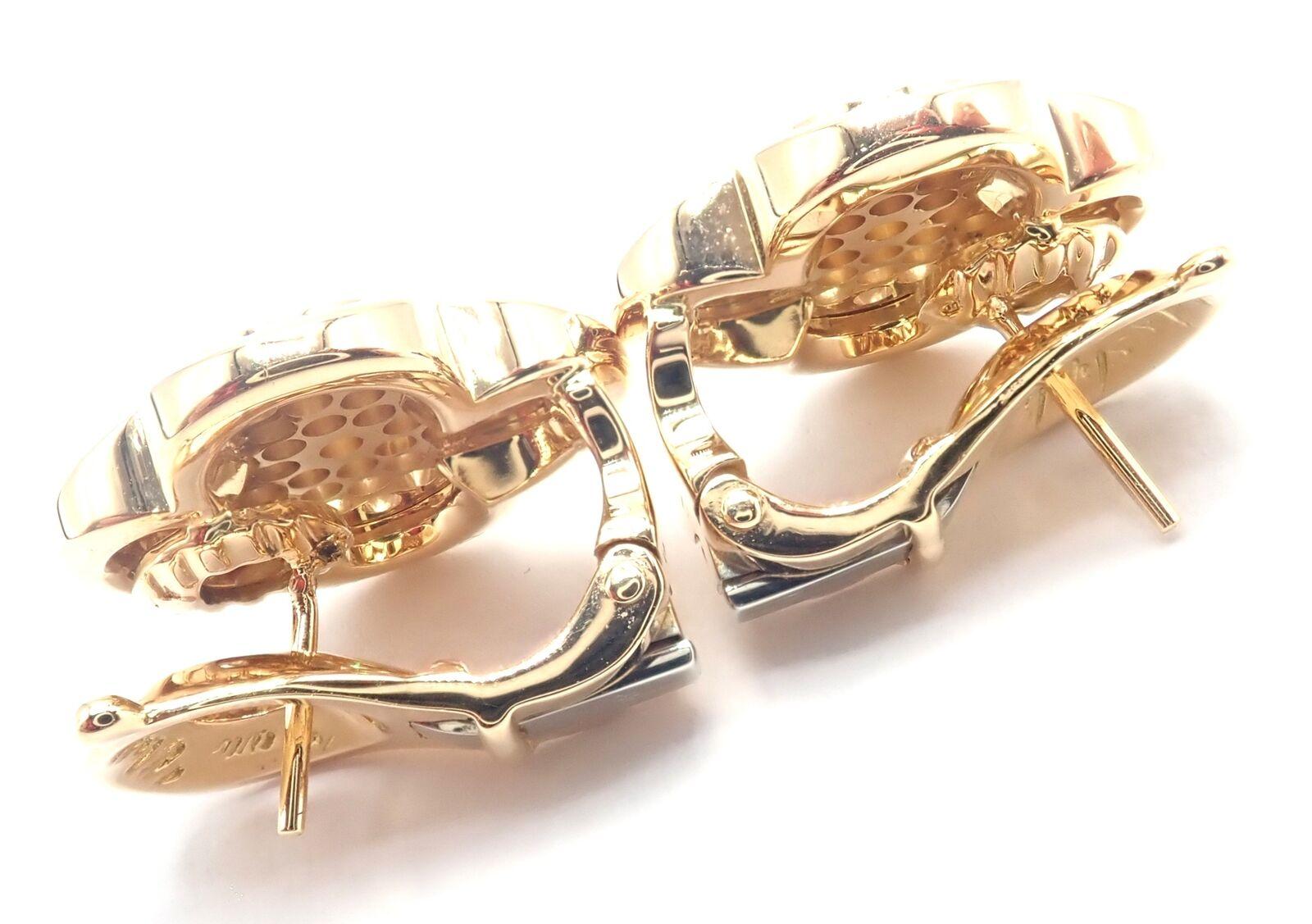 Van Cleef & Arpels Diamant-Ohrringe aus reinem Alhambra-Gelbgold mit Diamanten im Angebot 1