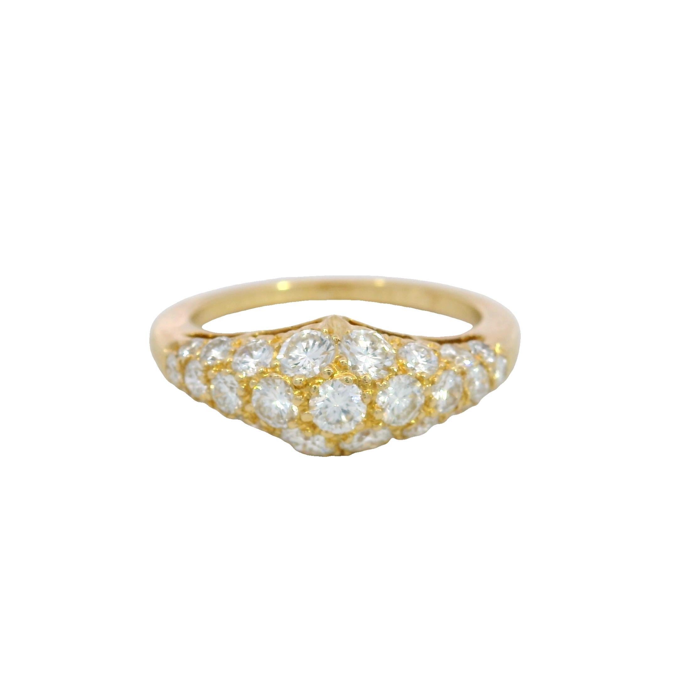 Van Cleef & Arpels Diamond Ring Three Piece Set 18K Yellow Gold Size 5.5 im Angebot 1