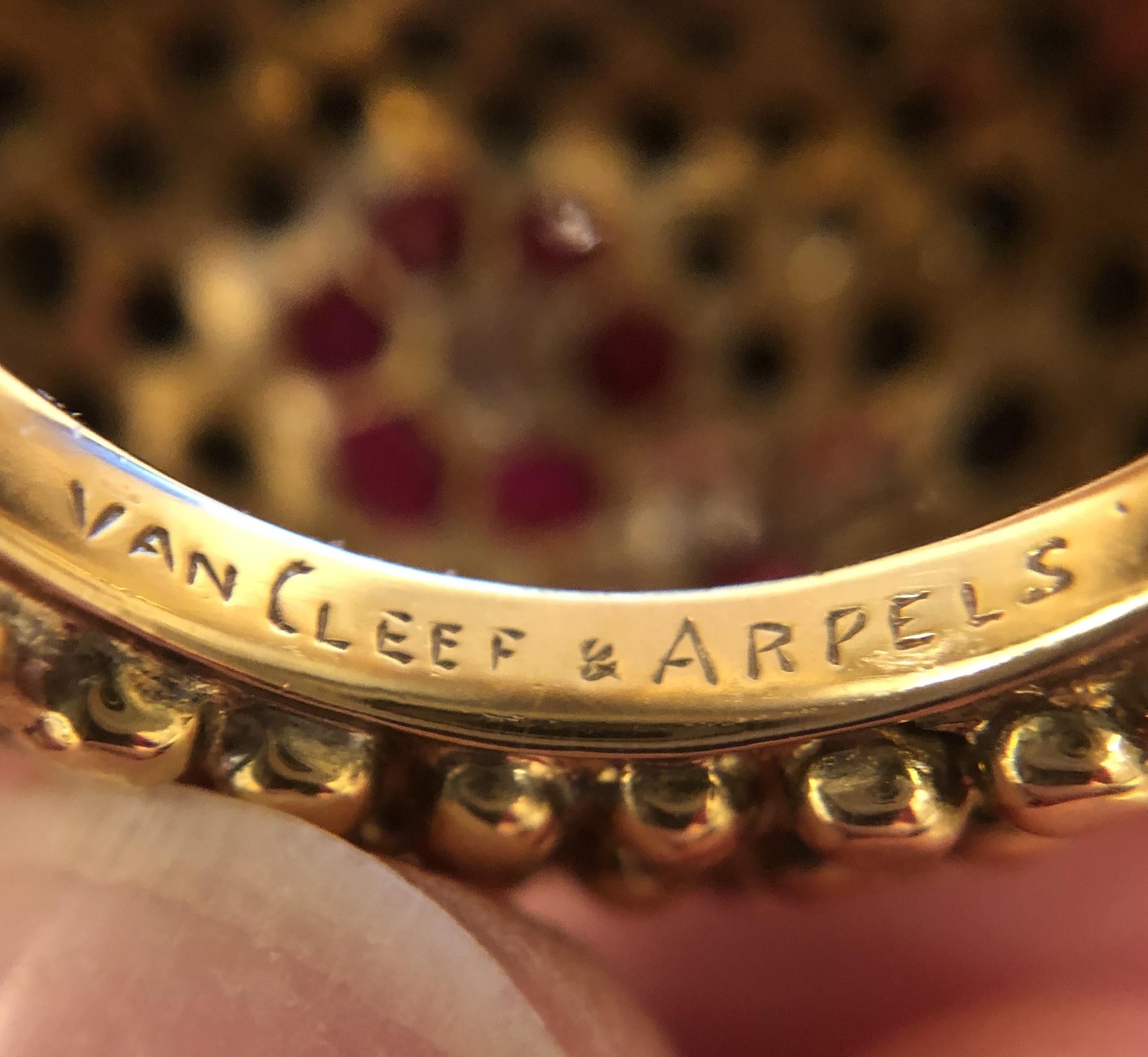 Women's Van Cleef & Arpels Diamond, Ruby and Sapphire Bagatelle Ring