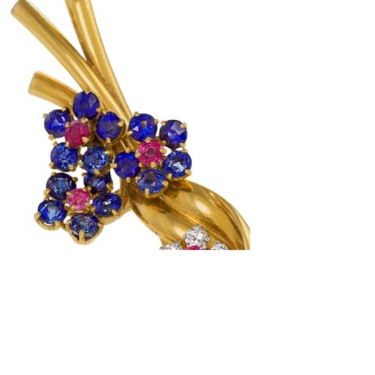 Women's Van Cleef & Arpels Diamond Ruby Sapphire and Gold 