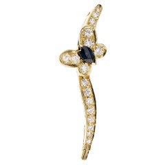 Van Cleef & Arpels Diamond Sapphire Butterfly Brooch Necklace