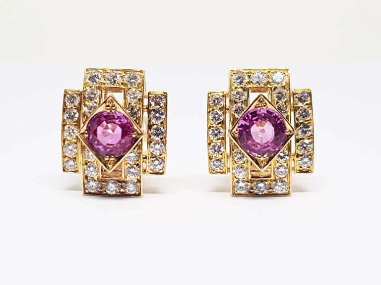 Van Cleef and Arpels Diamond Sapphire Earrings at 1stDibs