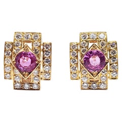 Van Cleef & Arpels Diamond Sapphire Earrings