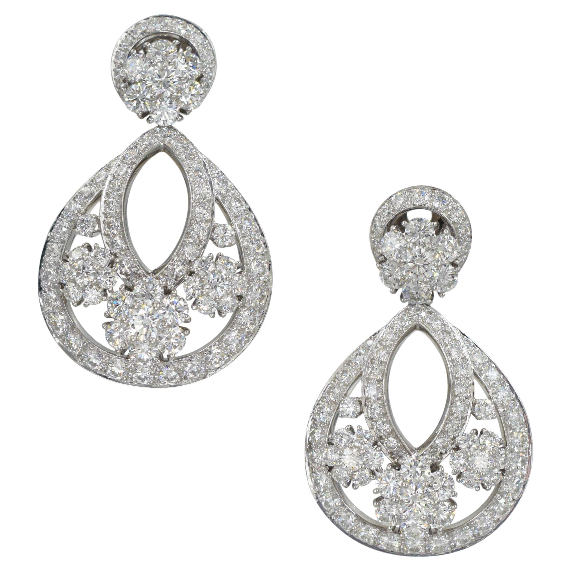 Van Cleef 
Arpels Diamond Snowflake Ear-clips