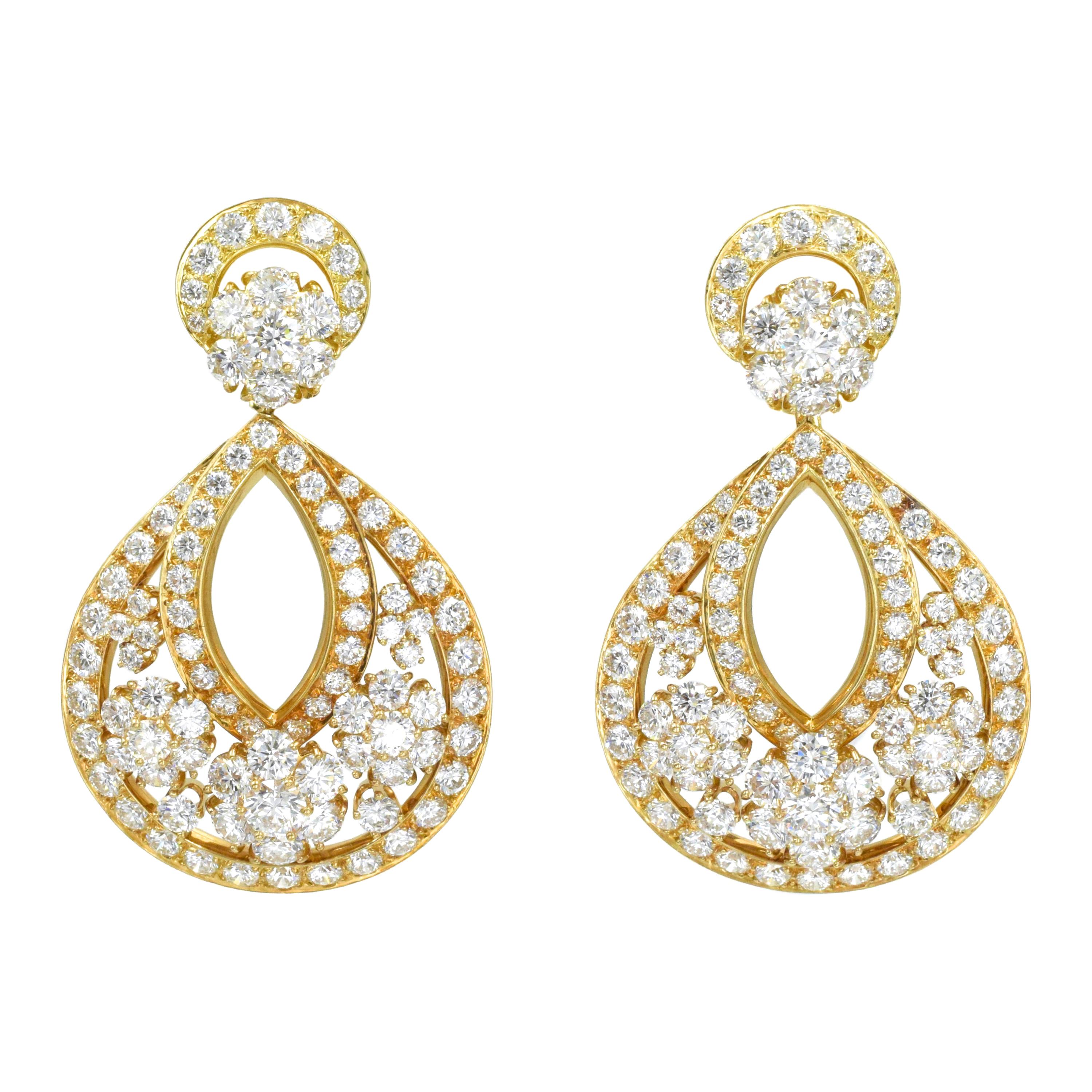 Van Cleef & Arpels Diamond 'Snowflake' Large Earrings