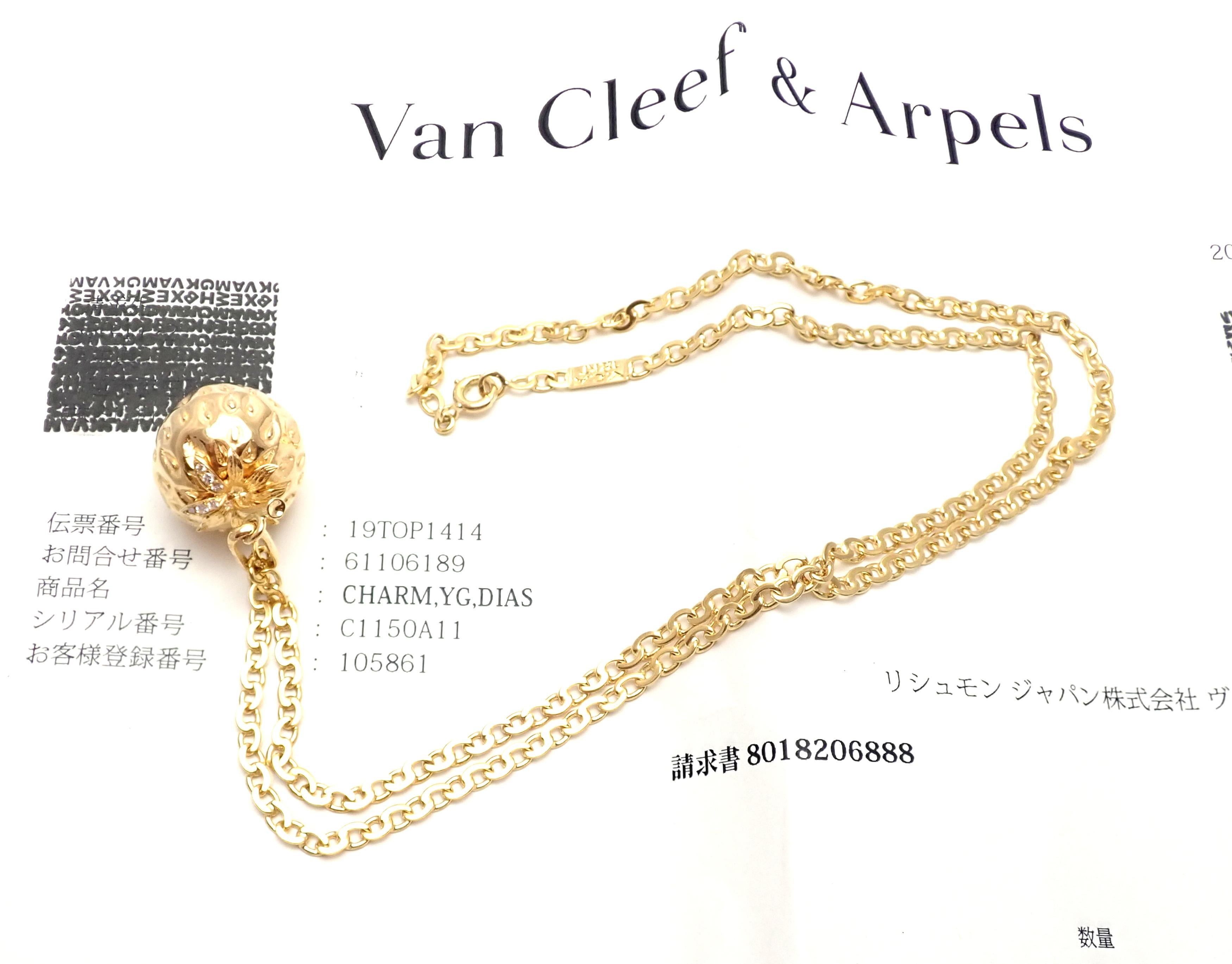 diamond strawberry necklace