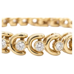 Van Cleef & Arpels Diamond Tennis Bracelet 18K Yellow Gold 3.00 Carat
