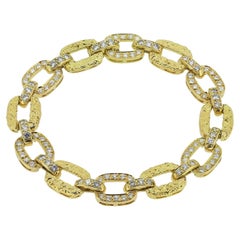 Van Cleef & Arpels Diamond Textured Link Bracelet
