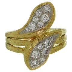Van Cleef 
Arpels Diamond Textured Yellow Gold Ring