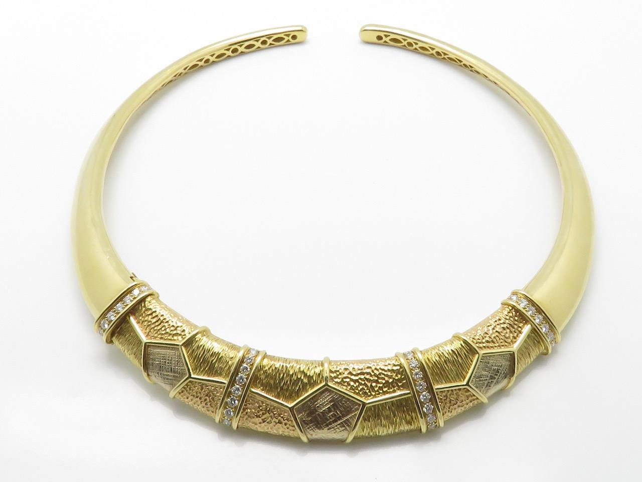 Van Cleef & Arpels Diamond Three Gold Necklace-Bracelet In Excellent Condition In Beziers, FR