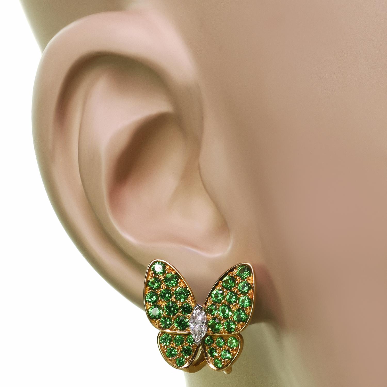 van cleef butterfly earrings