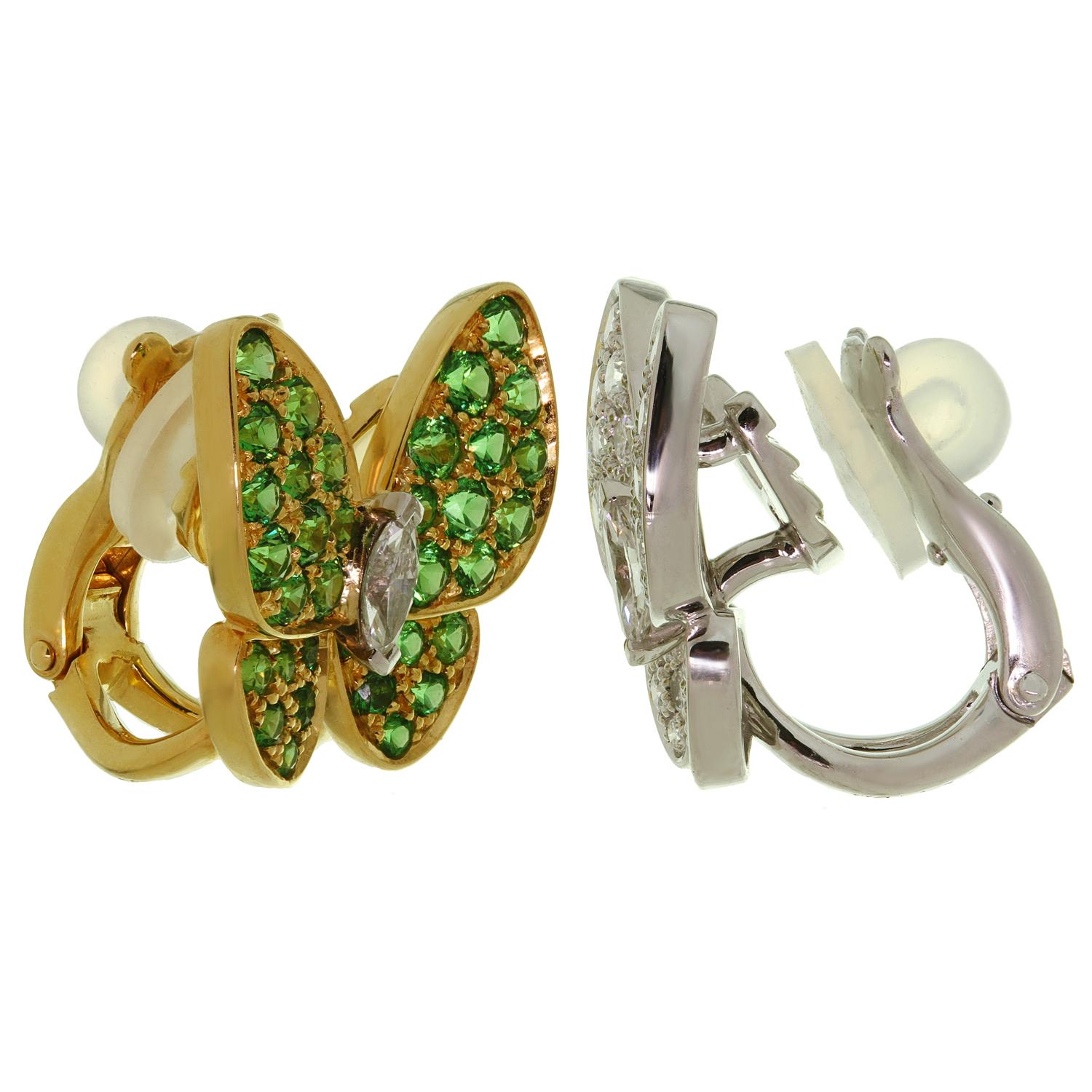 butterfly earrings van cleef