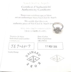 Van Cleef & Arpels Diamond Vintage Alhambra White Gold Ring