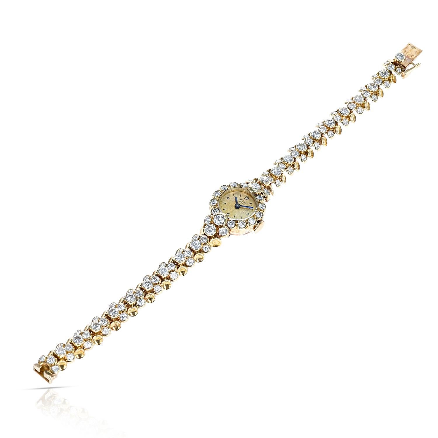 Van Cleef & Arpels Diamond Watch Bracelet In Excellent Condition In New York, NY