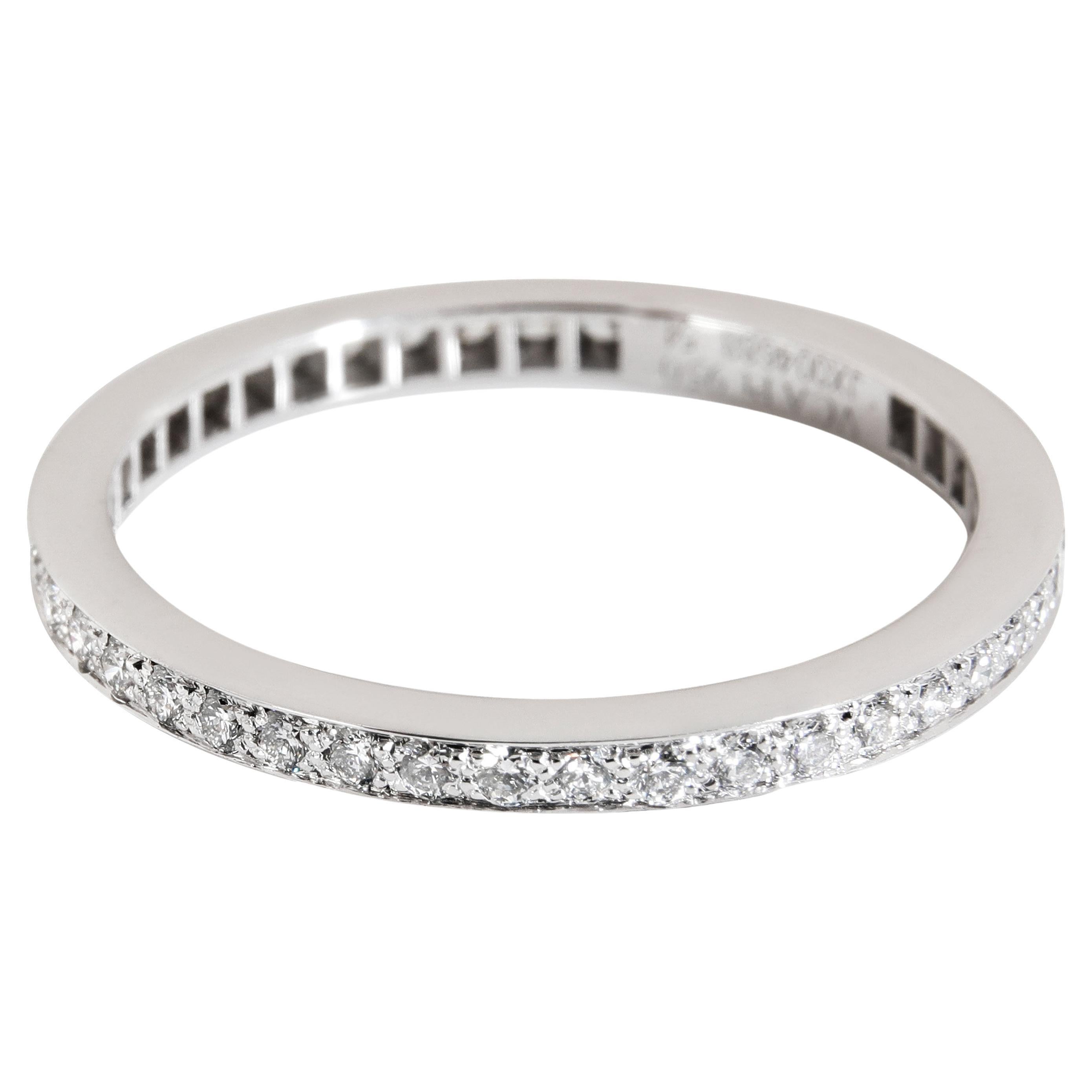 Van Cleef & Arpels Diamond Wedding Band in Platinum 0.39 Ctw For Sale
