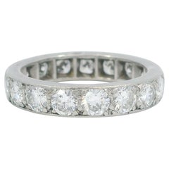 Van Cleef
Arpels Diamond Wedding Band Platinum French ~2.89ctw Size 6.5