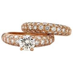 Van Cleef & Arpels Diamant-Hochzeits-Set aus Roségold 2,53 Karat.