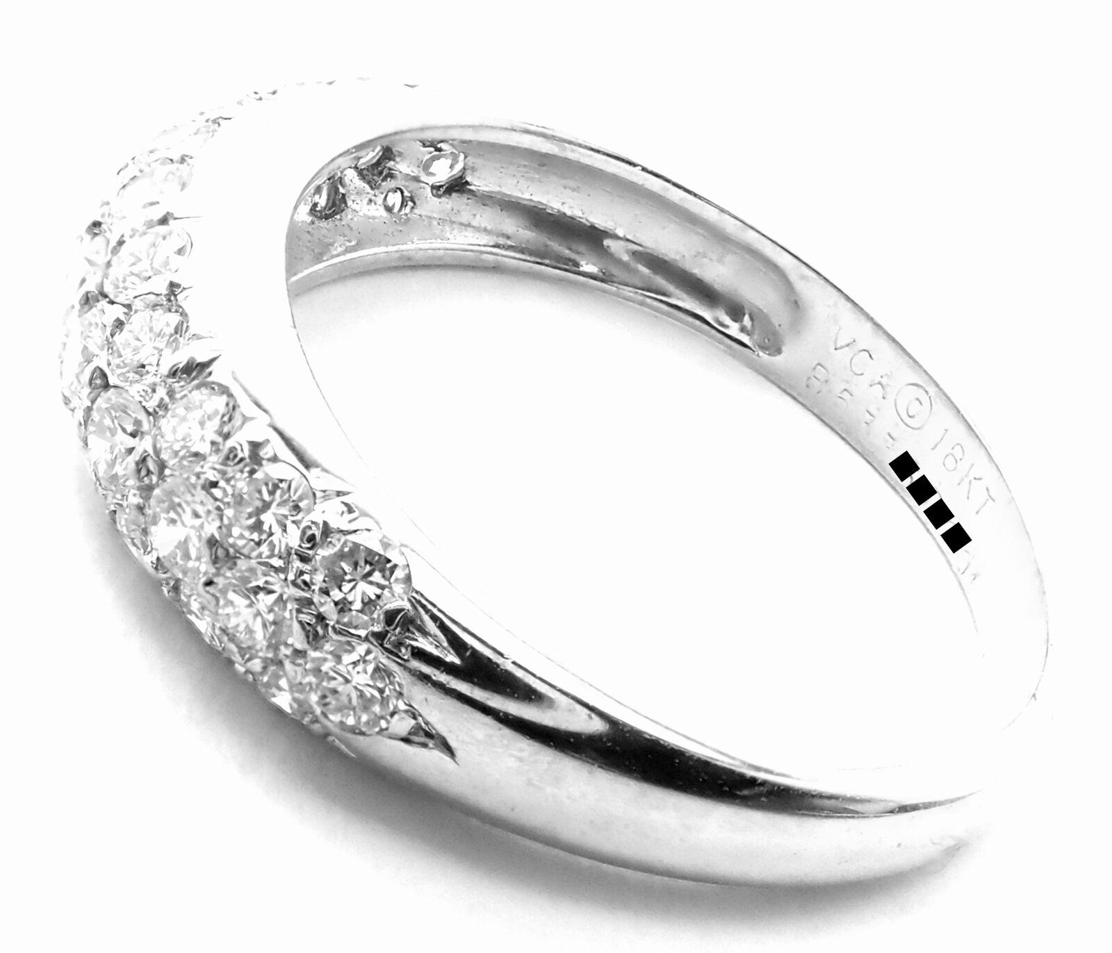 Brilliant Cut Van Cleef & Arpels Diamond White Gold Band Ring For Sale