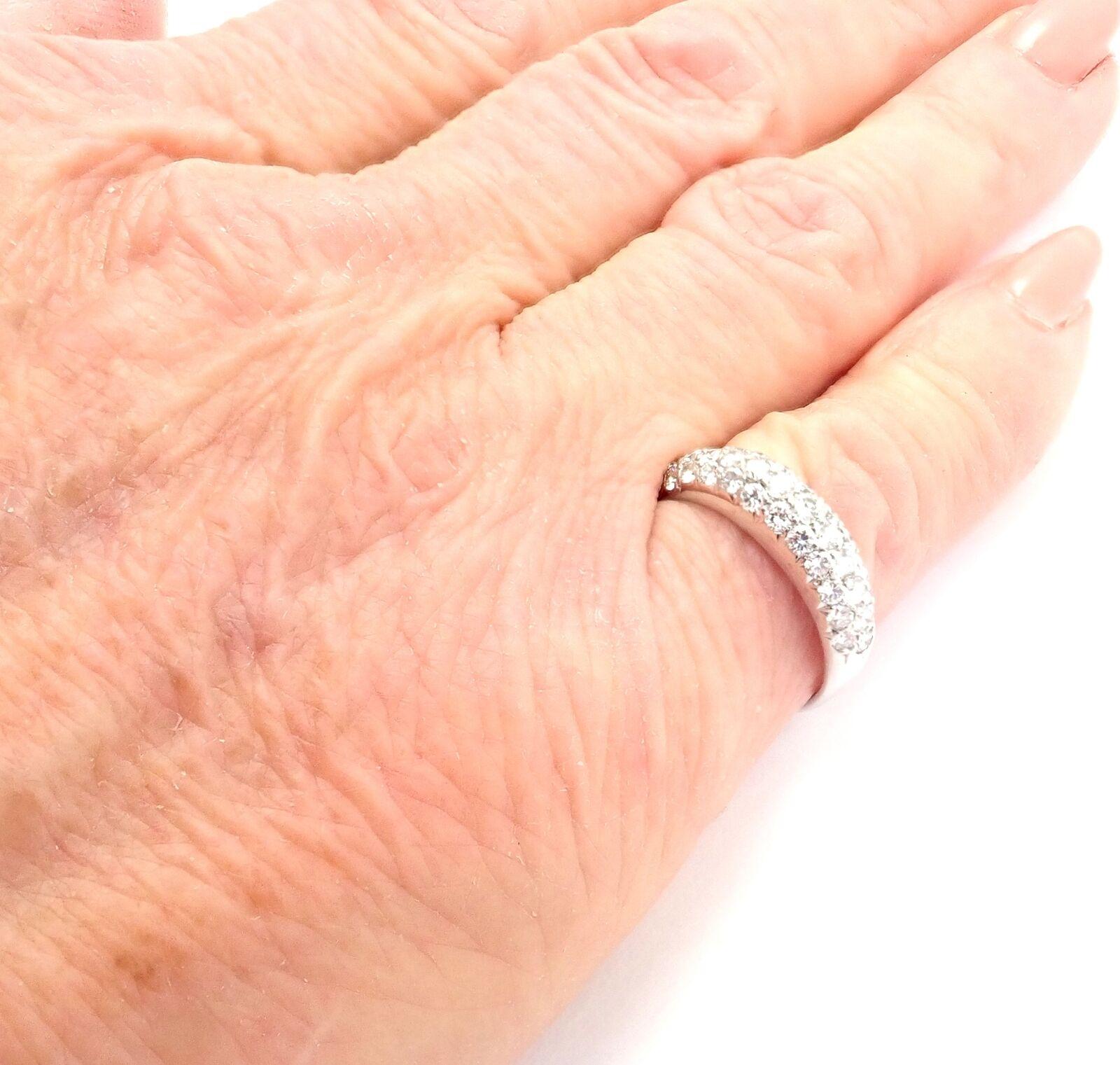 Women's or Men's Van Cleef & Arpels Diamond White Gold Band Ring For Sale