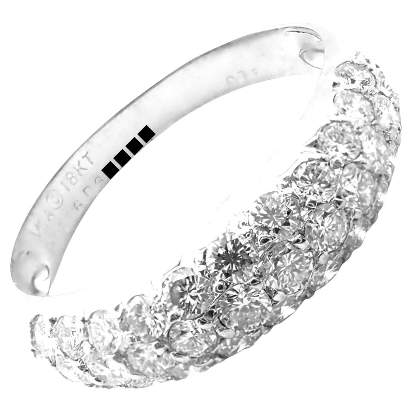 Van Cleef & Arpels Diamond White Gold Band Ring For Sale