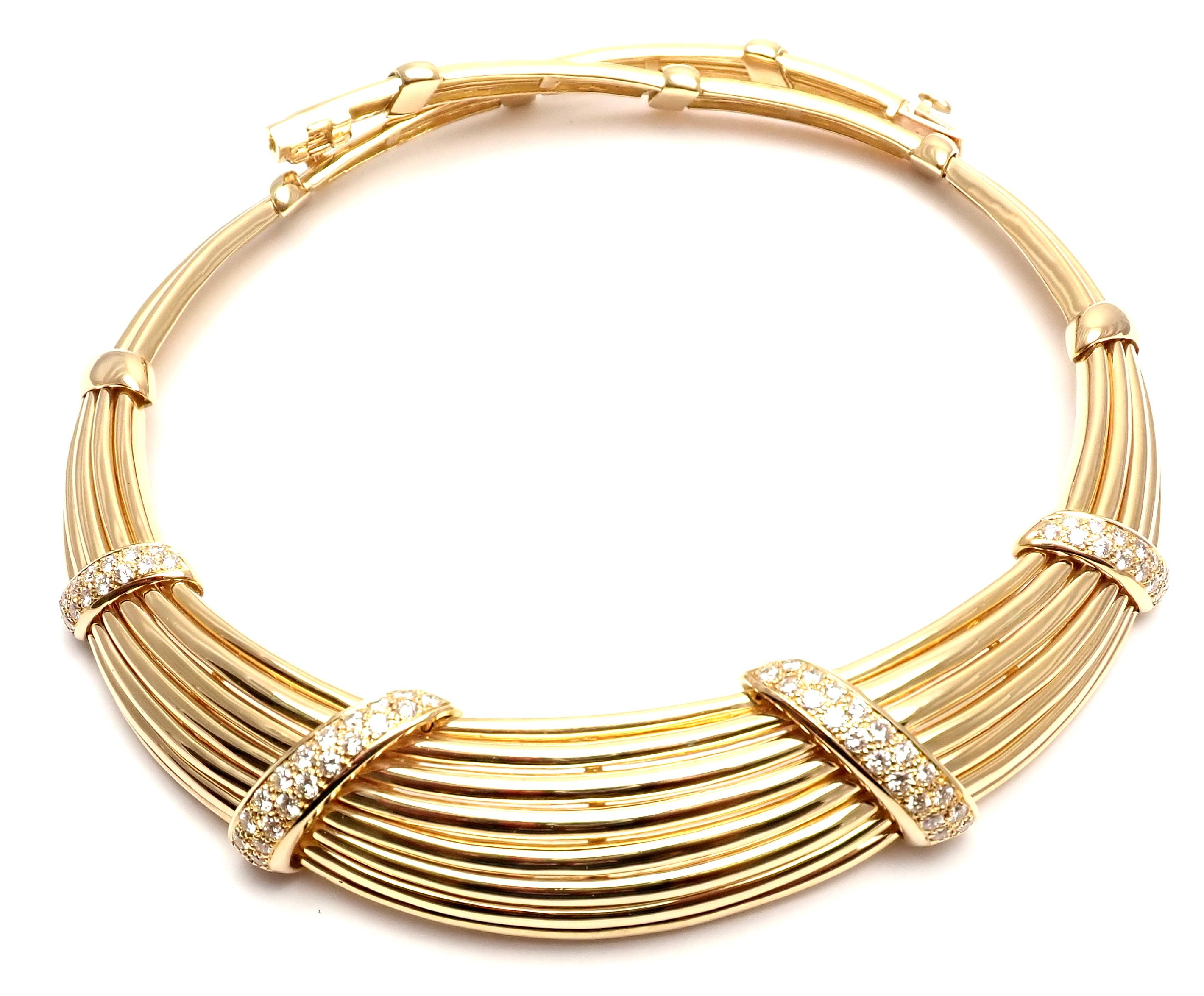 Van Cleef & Arpels Diamant-Halskette aus Gelbgold im Angebot 4