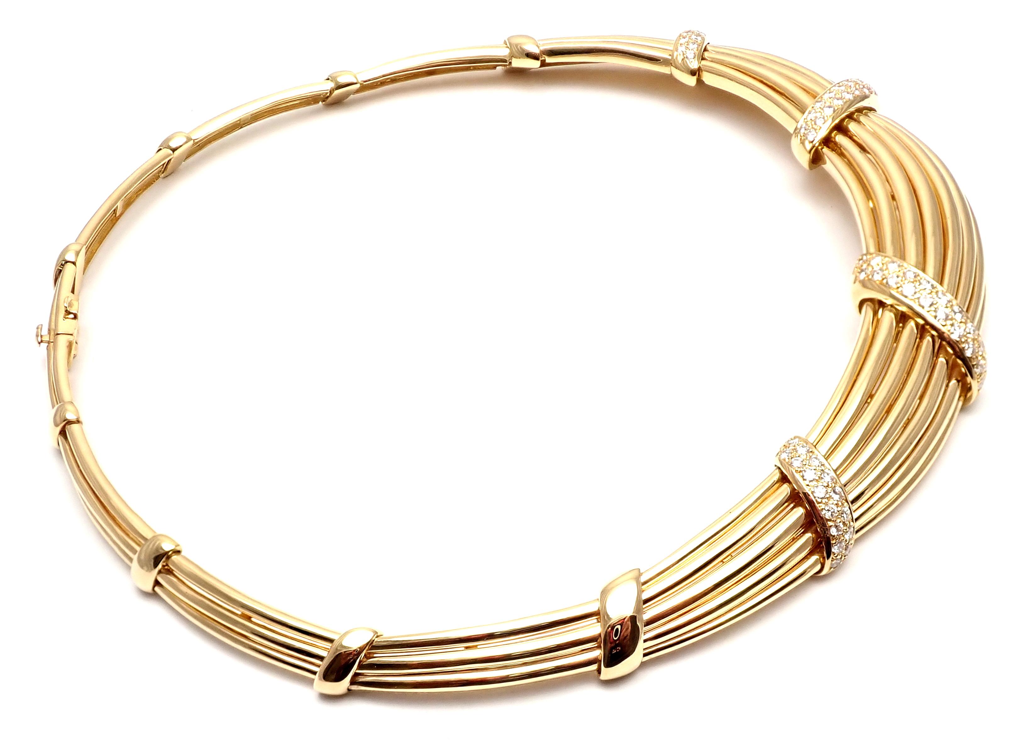 Van Cleef & Arpels Diamant-Halskette aus Gelbgold für Damen oder Herren im Angebot