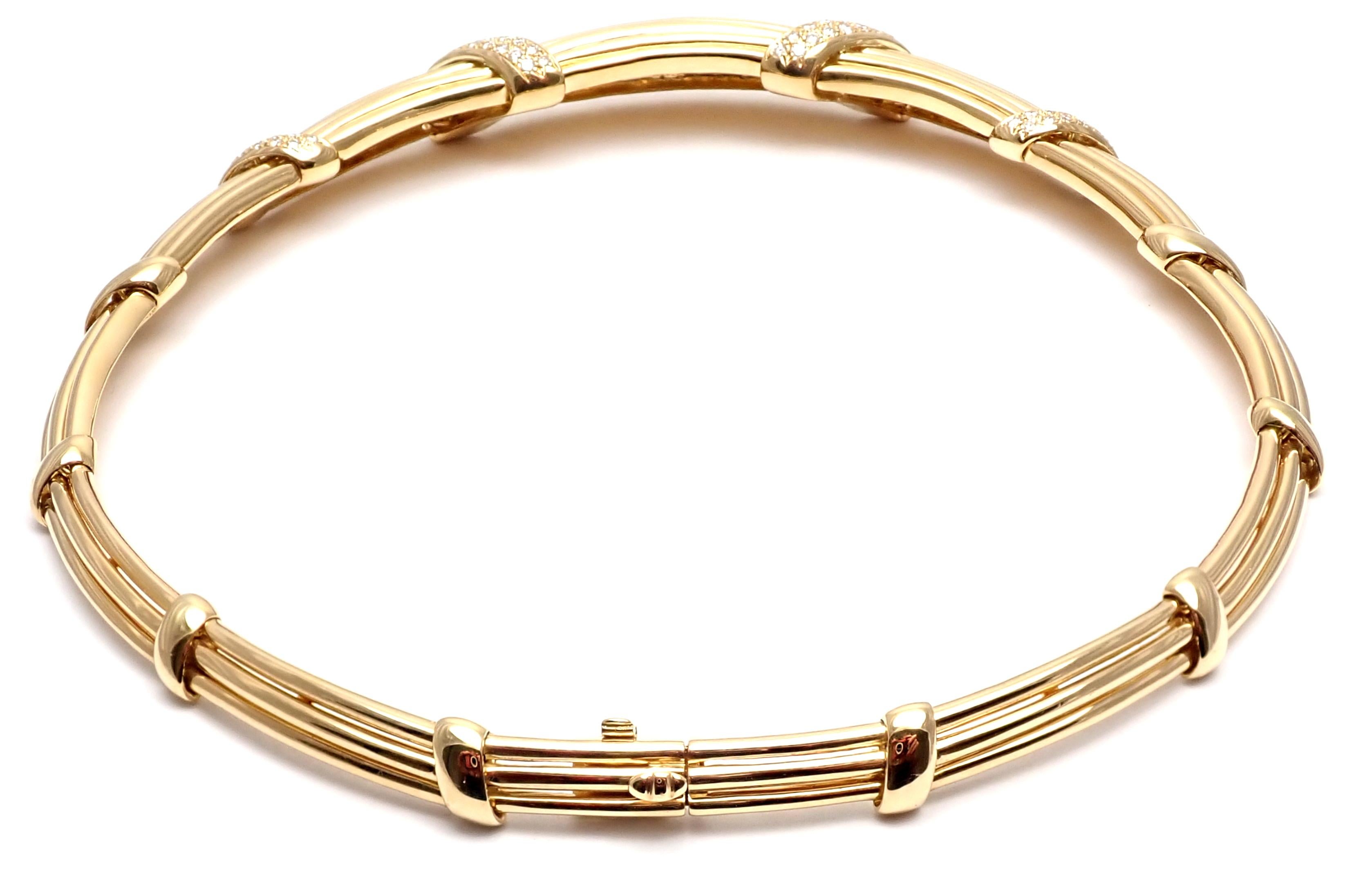 Van Cleef & Arpels Diamant-Halskette aus Gelbgold im Angebot 1