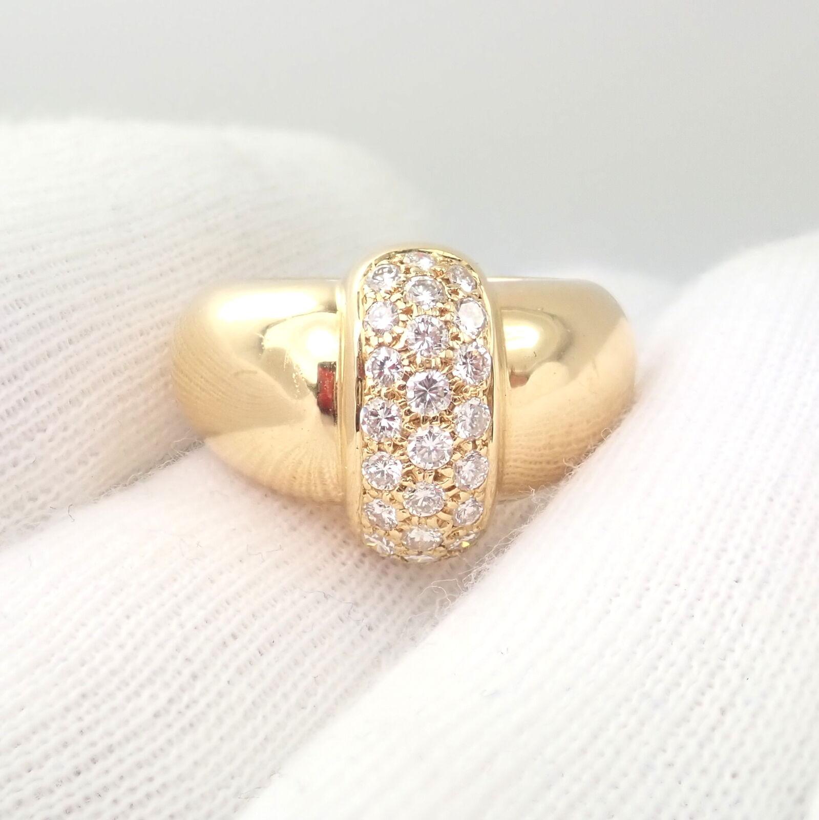 Brilliant Cut Van Cleef & Arpels Diamond Yellow Gold Cocktail Ring For Sale