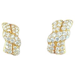 Van Cleef & Arpels Diamond Yellow Gold Earrings 