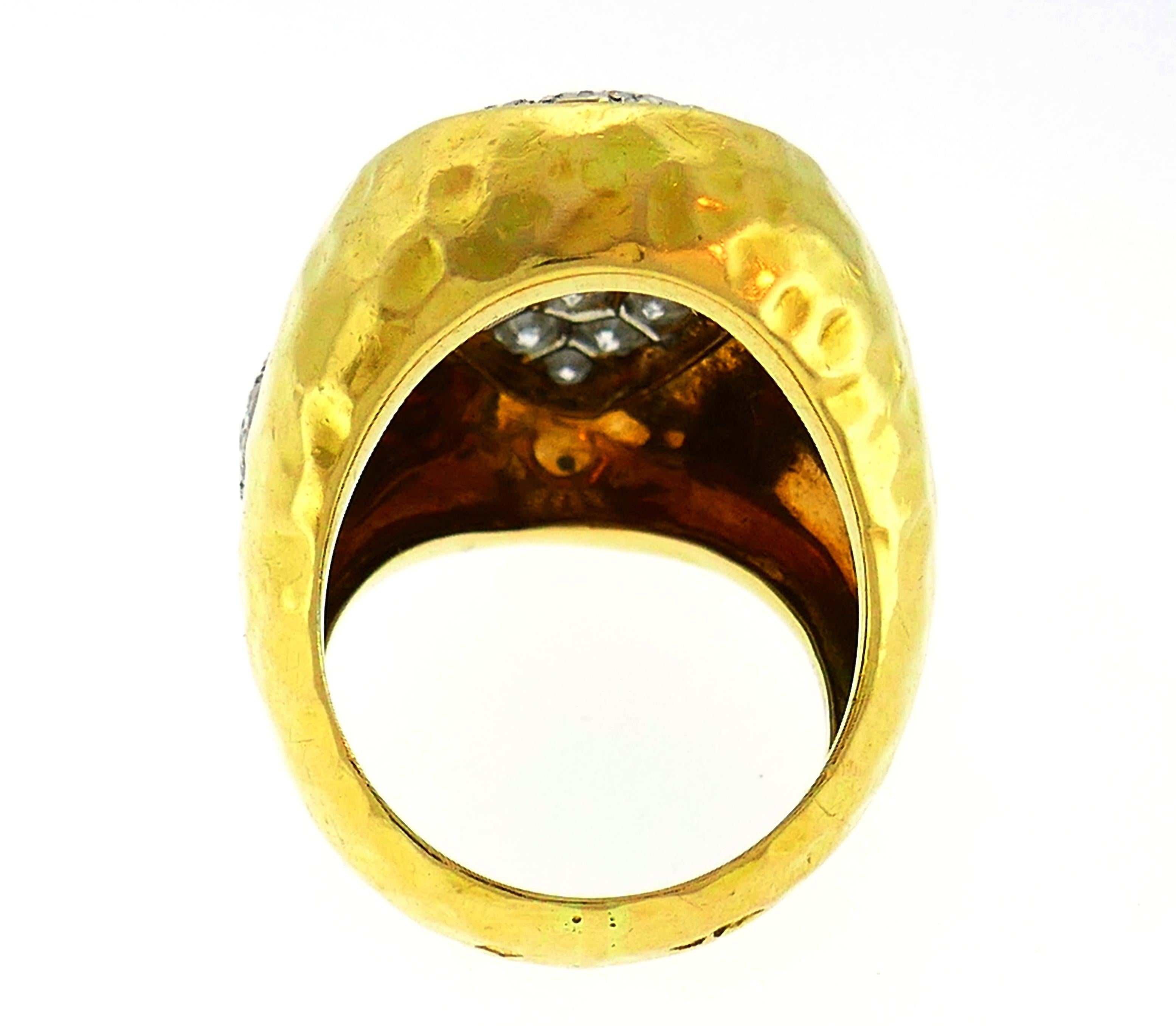 Women's Van Cleef & Arpels Diamond Yellow Gold Ring, 1980s