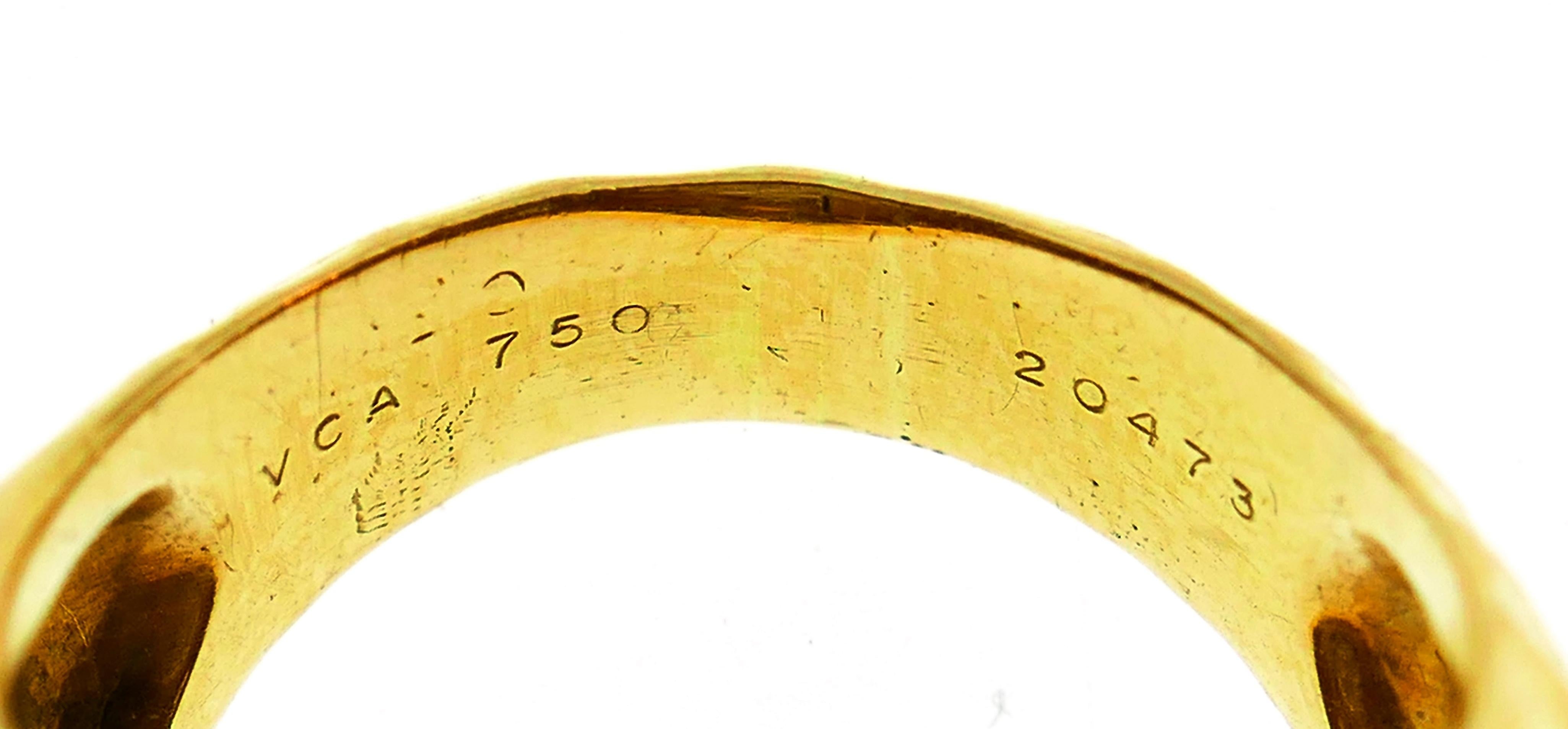 Van Cleef & Arpels Diamond Yellow Gold Ring, 1980s 2