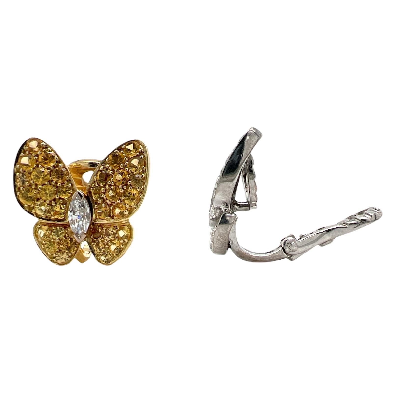 vca butterfly earrings