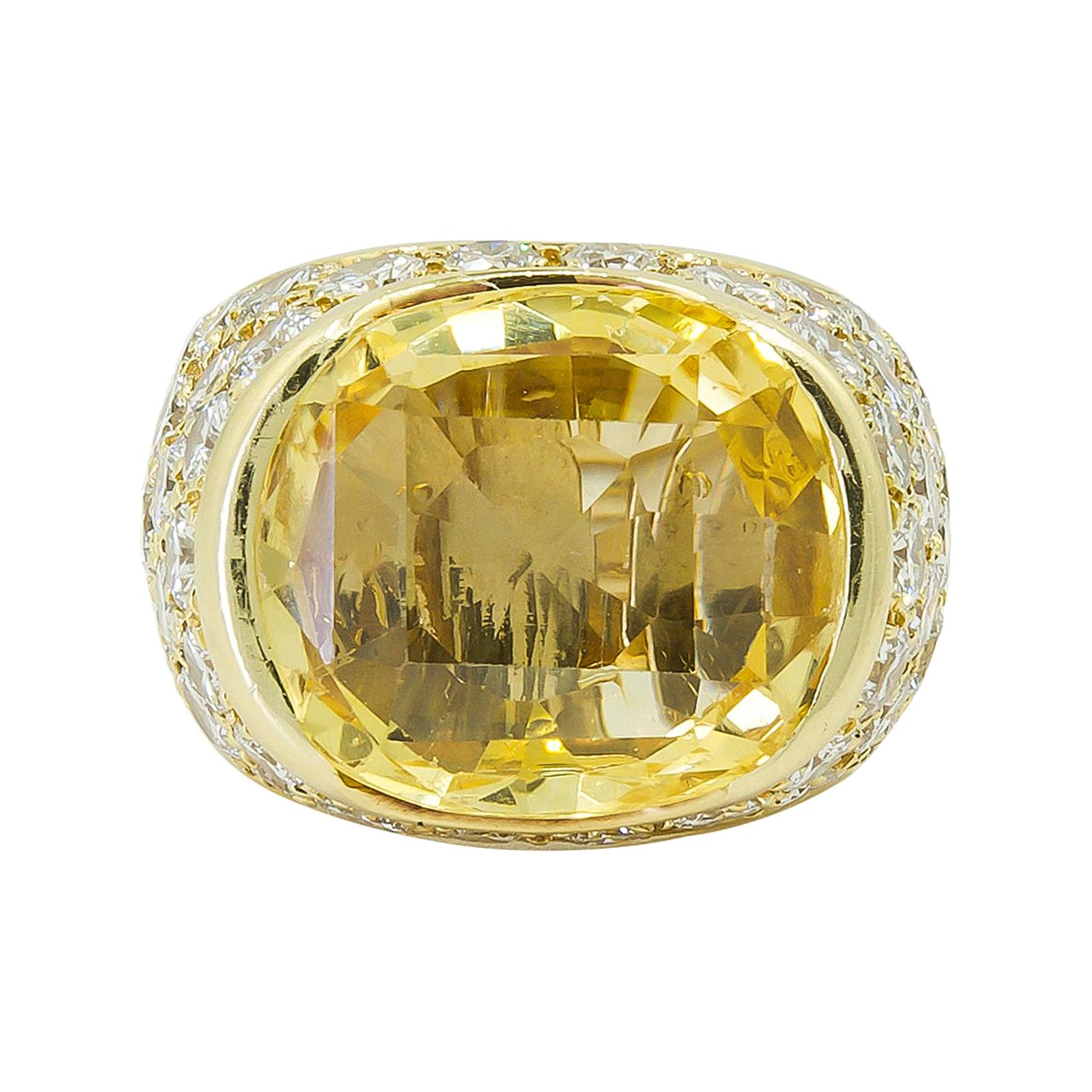 Van Cleef & Arpels Diamond, Yellow Sapphire Ring