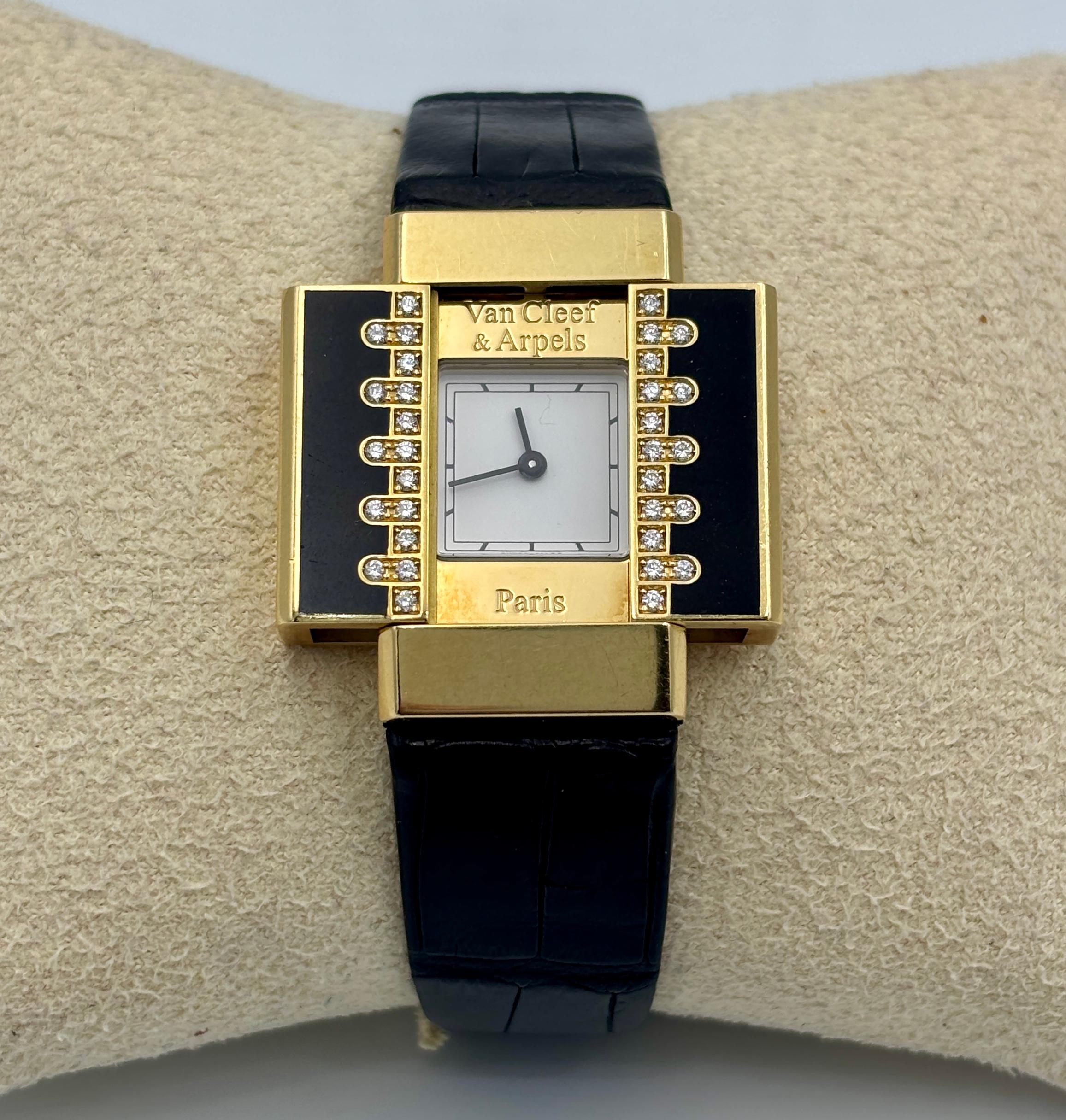 Reloj Van Cleef & Arpels Domino 39 de oro en venta 3