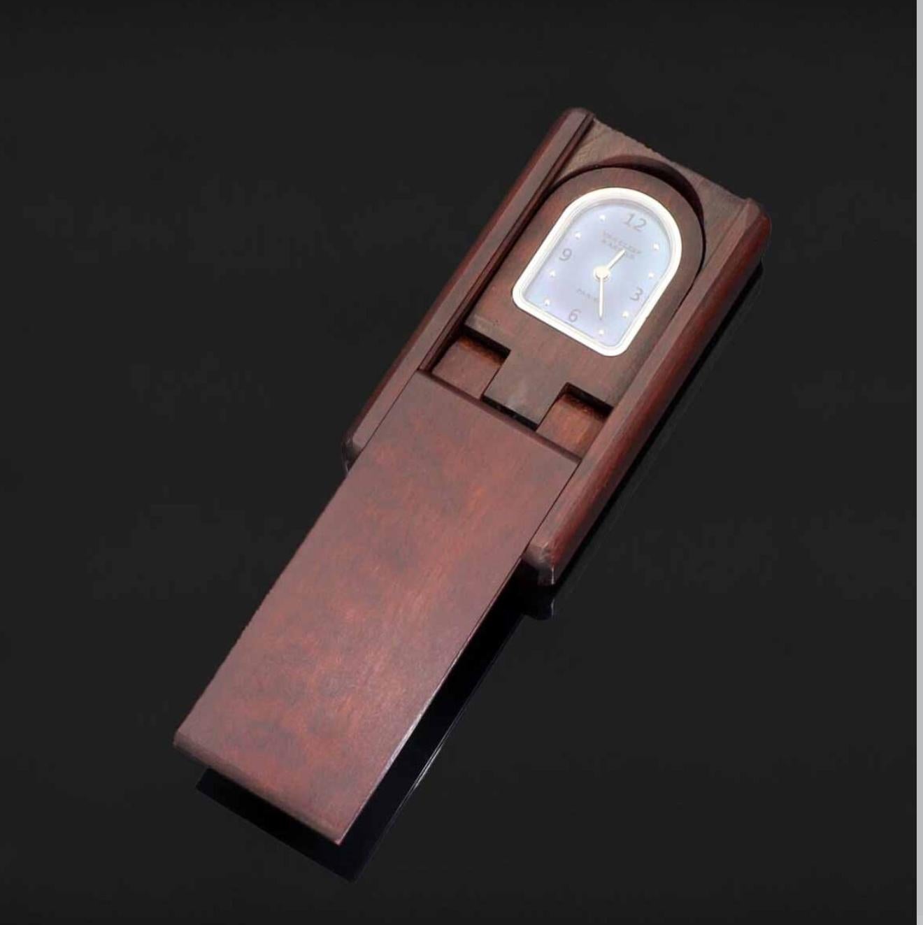 Van Cleef &Arpels Domino-Uhr, schwarzes Muschelholz, Edelstahl, limitiert auf 2001 im Angebot 11