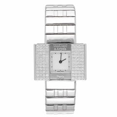 Van Cleef & Arpels Domino 39 Diamond Watch in 18K White Gold Quartz – 17cm