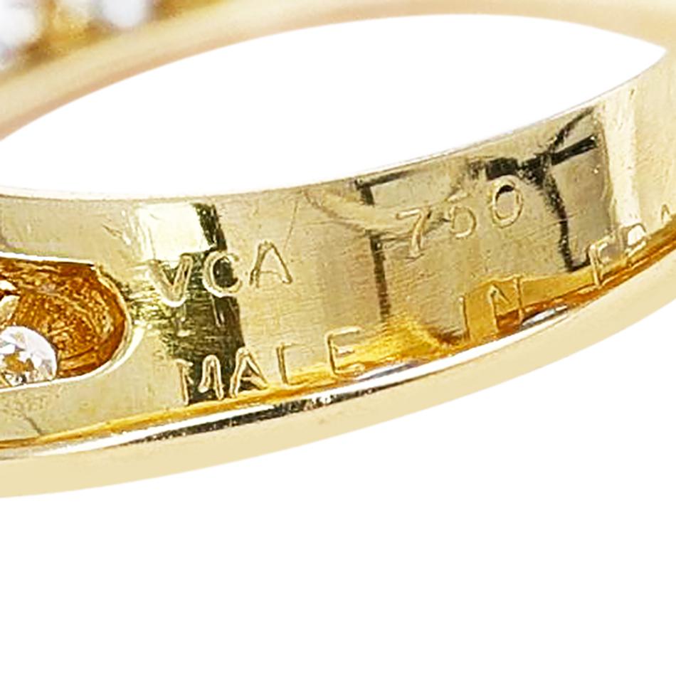 Van Cleef & Arpels Ring mit doppeltem birnenförmigem Saphir und Diamant, 18 Karat Gelbgold im Zustand „Hervorragend“ im Angebot in New York, NY