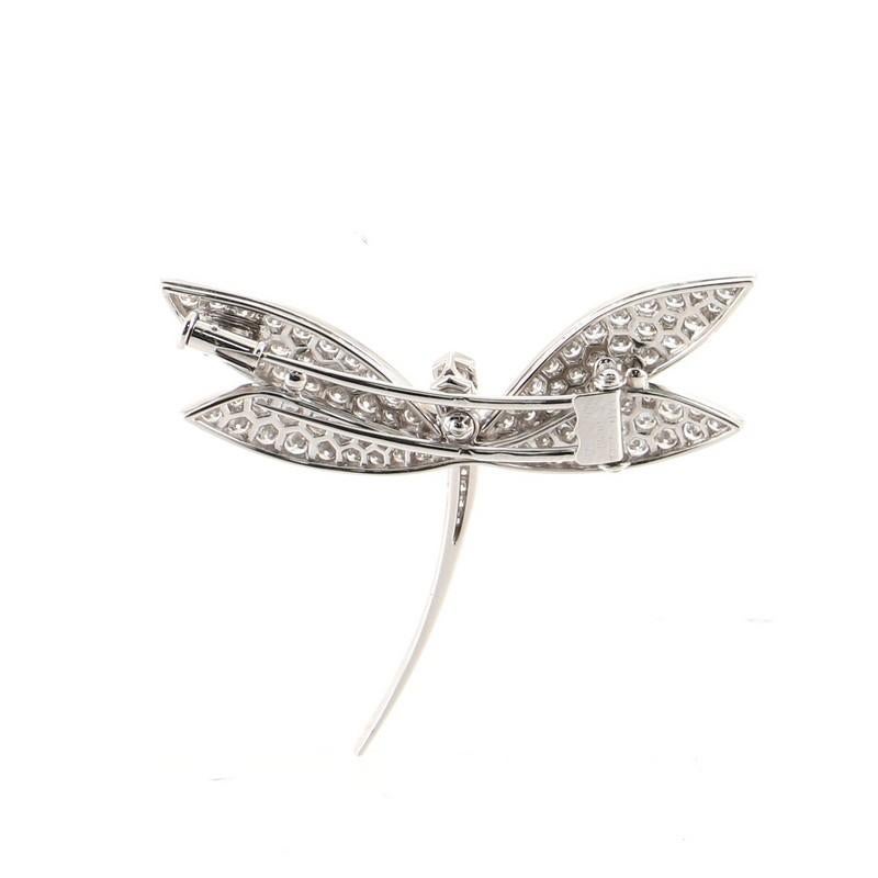 Van Cleef & Arpels Dragonfly Brooch 18k White Gold and Diamonds In Good Condition In New York, NY