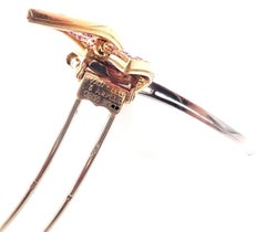 Van Cleef & Arpels Dragonfly Diamond Pink Sapphire White Gold Pin Brooch