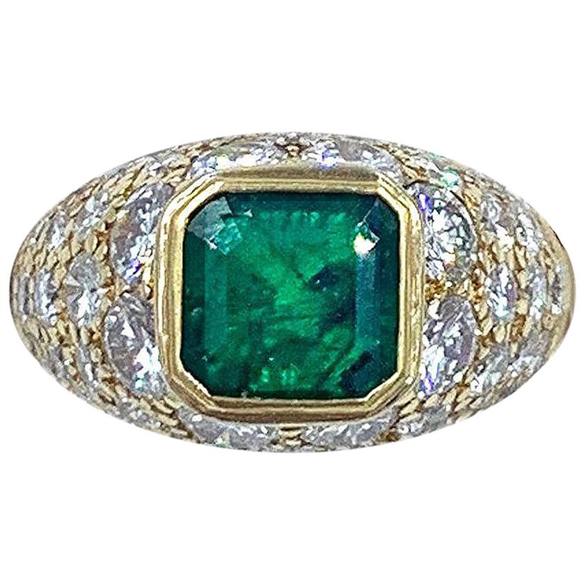 Van Cleef & Arpels Bague en émeraude de Colombie et diamant