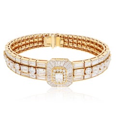 VAN CLEEF & ARPELS Emerald Cut, Baguette and Round Diamond Bracelet