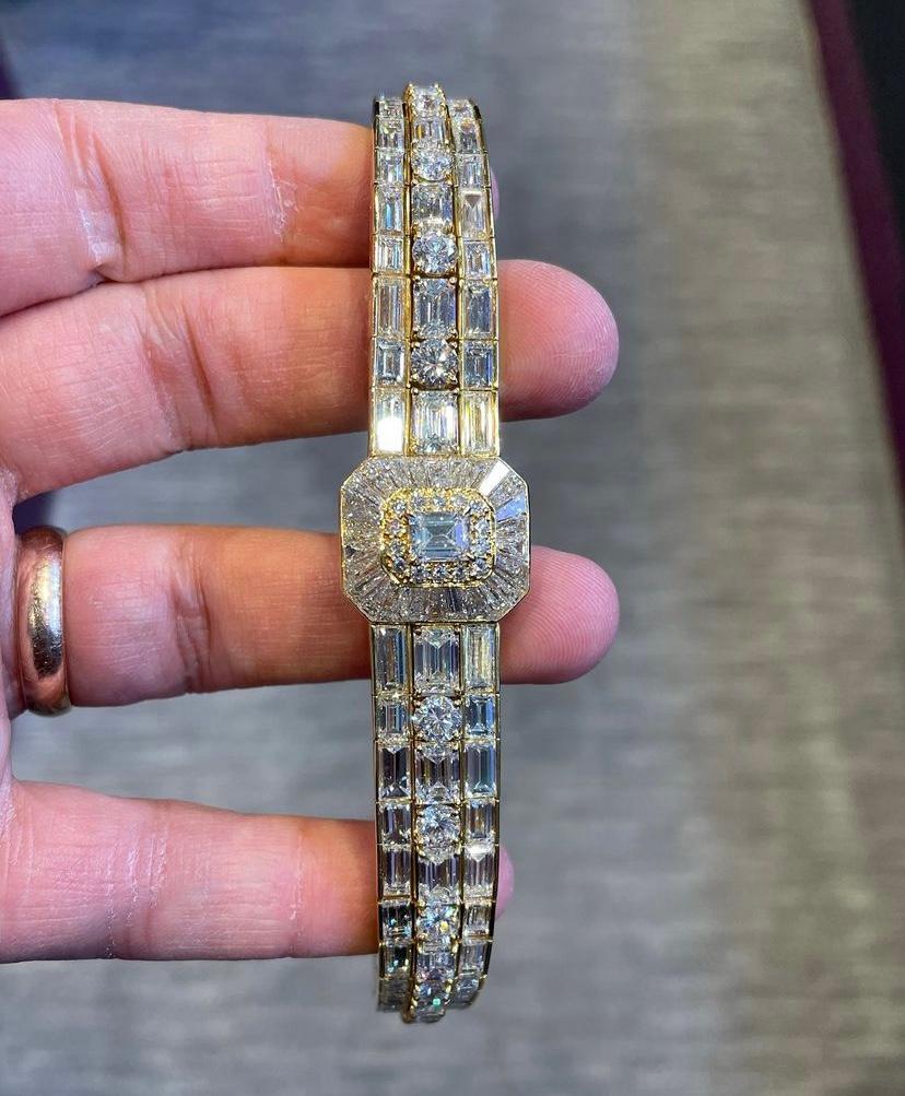 Van Cleef & Arpels Smaragdschliff-Diamantarmband 1