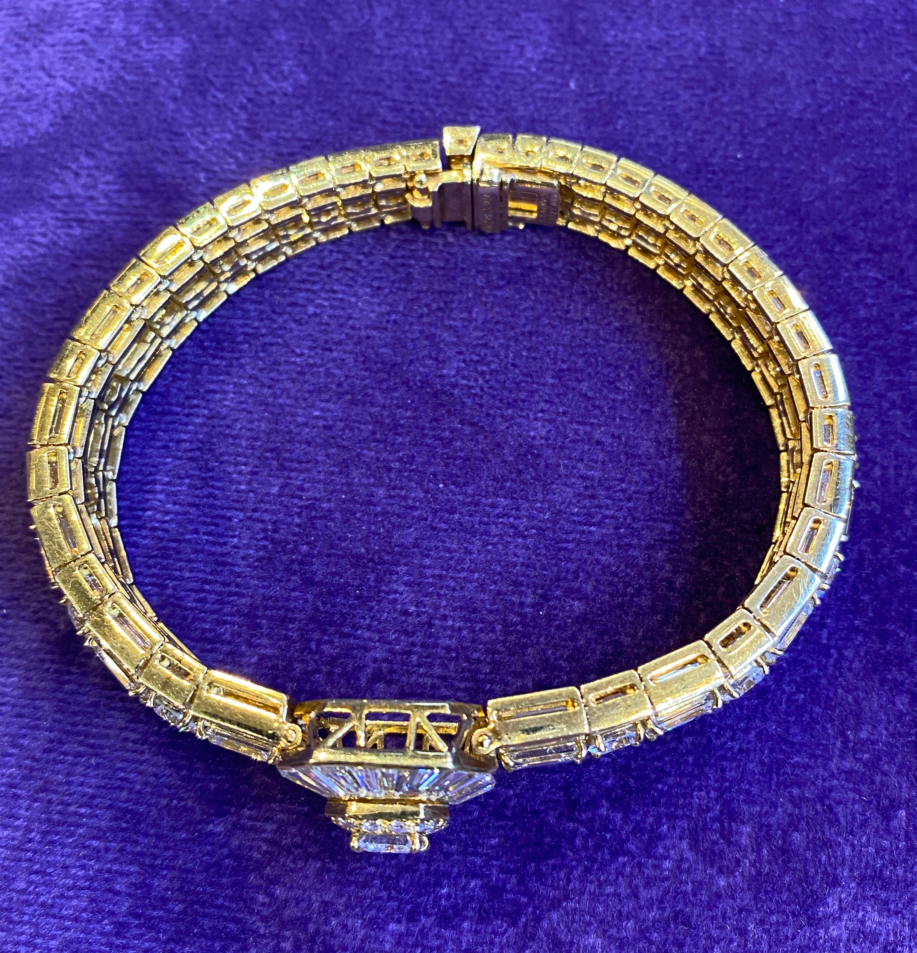 Van Cleef & Arpels Emerald Cut Diamond Bracelet In Excellent Condition In New York, NY