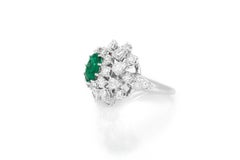 Van Cleef & Arpels Emerald Diamond Cluster Ring